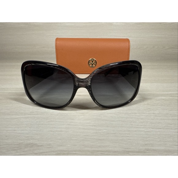 Tory Burch Sunglasses & Case TY7004 508/11 58-17-130 Black Dot Frames - Picture 9 of 9